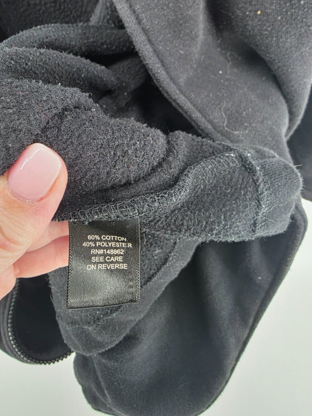 Torrid Black Fleece Asymmetrical Zip Hoodie Coat – Size 1X - Picture 5 of 7